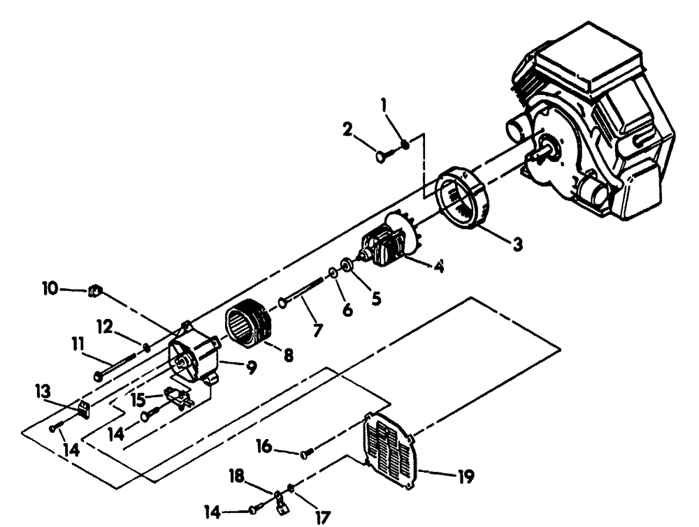 Replacement Parts List For A-C Generator Diagram and Parts List for 9163-0-4W113A  Briggs and Stratton Generator
